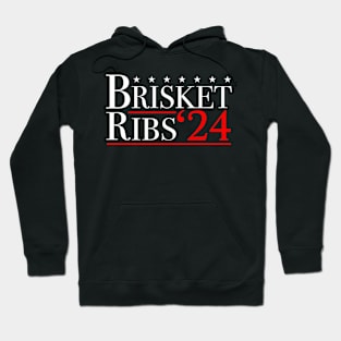 Brisket Ribs 2024 - BBQ Political Election Barbecue Funny Hoodie